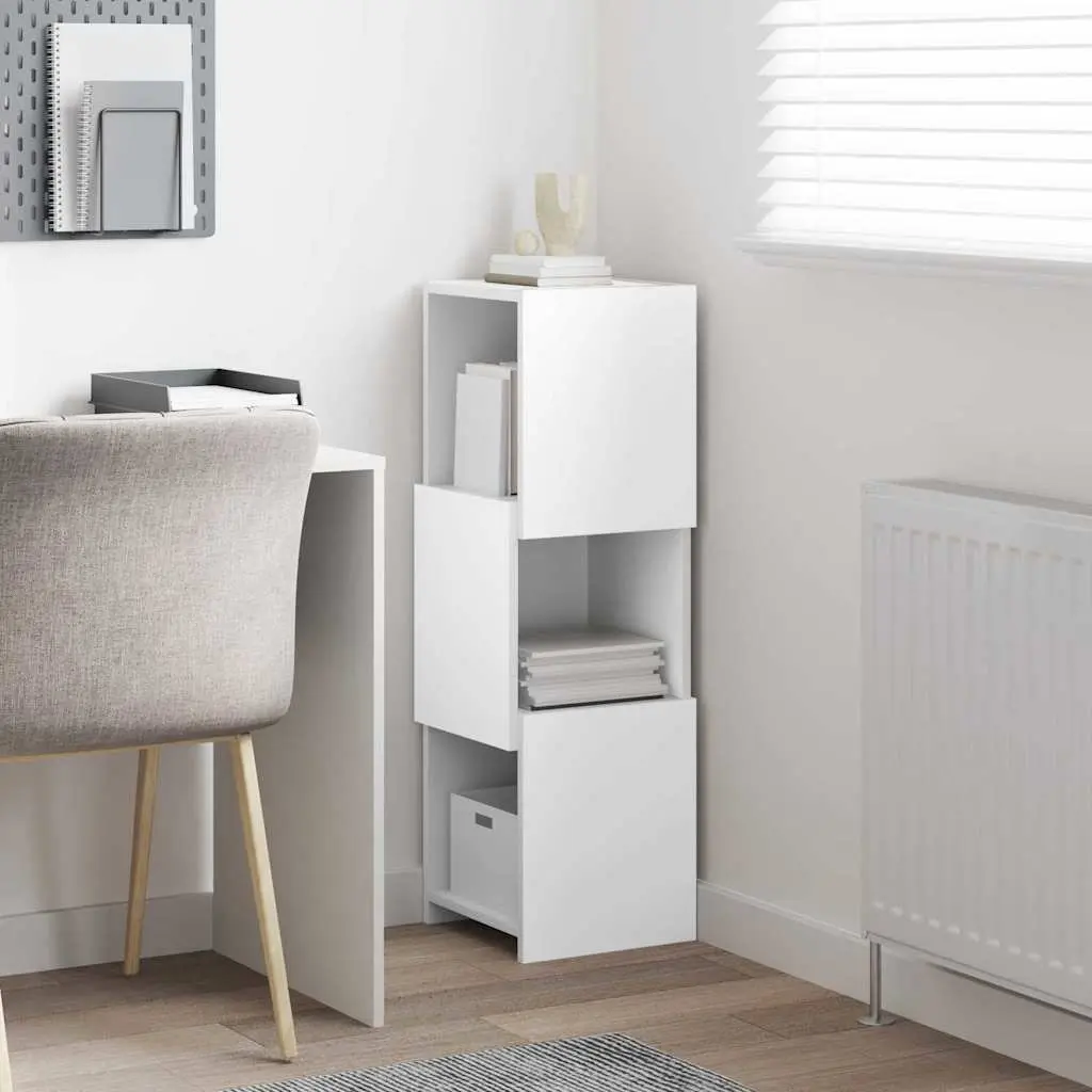 Corner Cabinet Matte 30.5x30x95cm Modern Living Room Organizer Engineered Wood