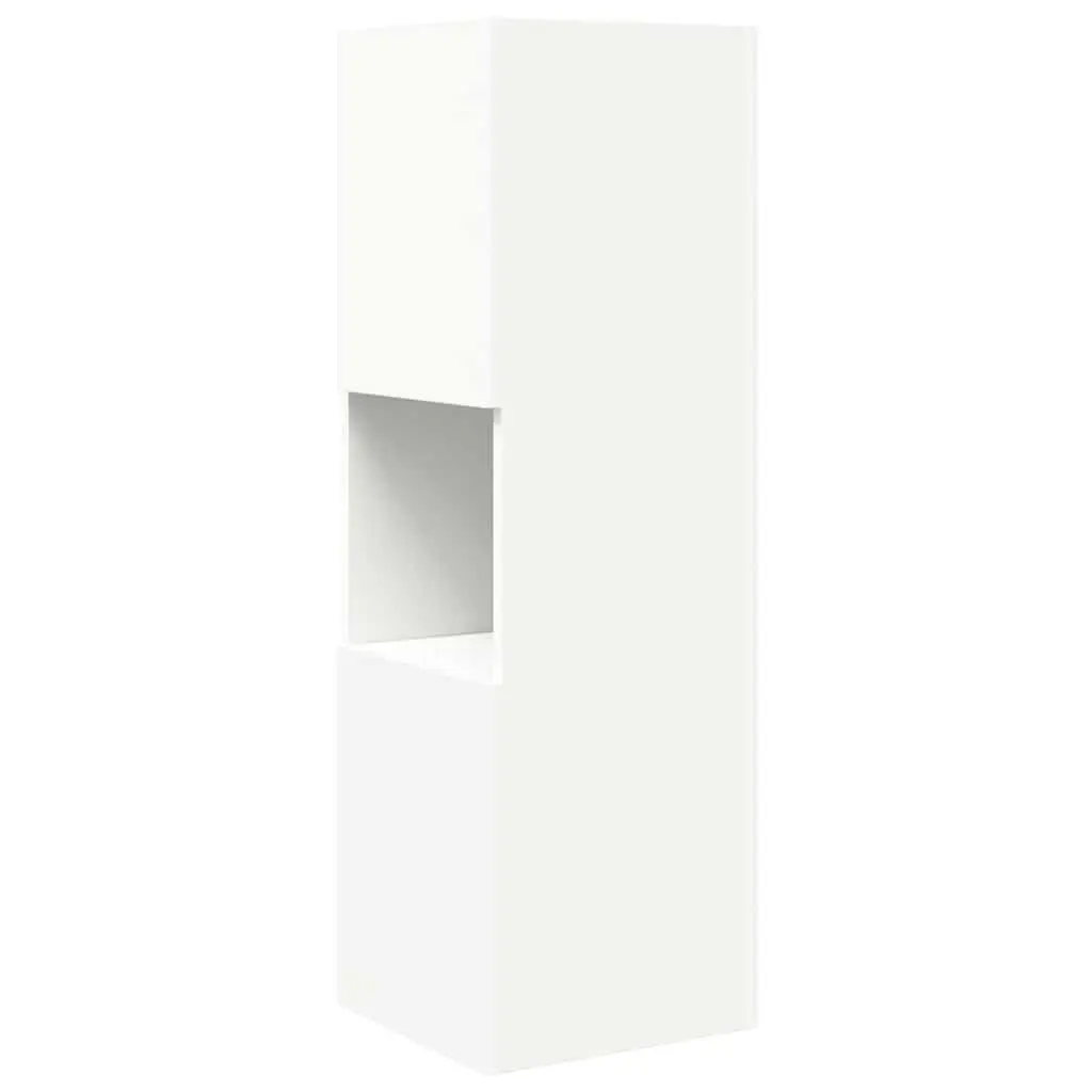 Corner Cabinet Matte 30.5x30x95cm Modern Living Room Organizer Engineered Wood