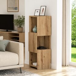 Compact Brown Corner Cabinet for Stylish Living