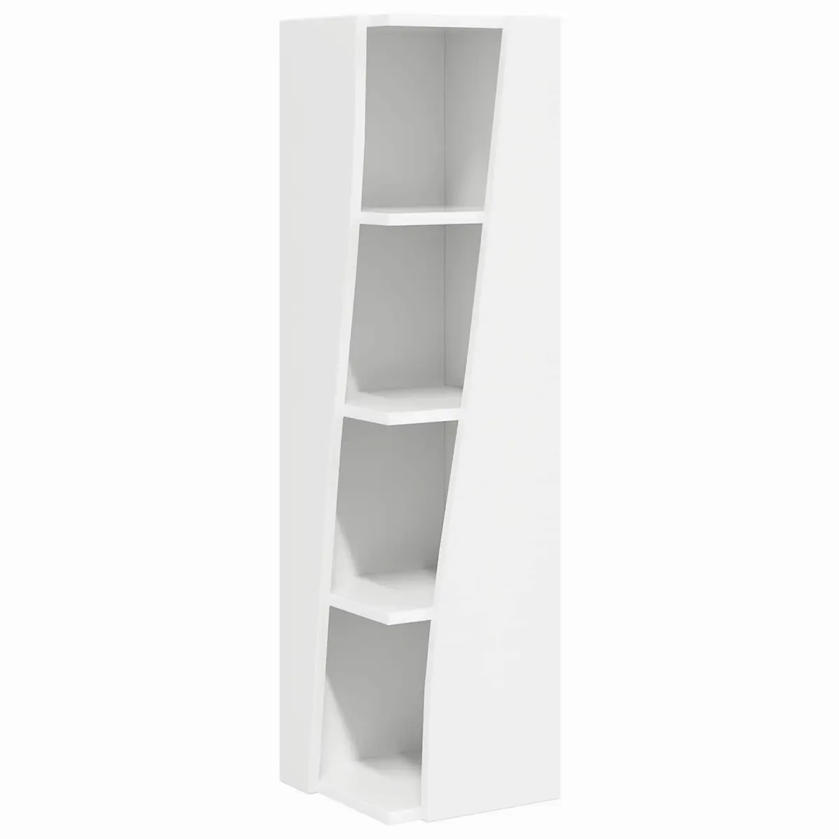 Corner Storage Cabinet 27.5x27x102cm Modern Living Room Shelving Unit