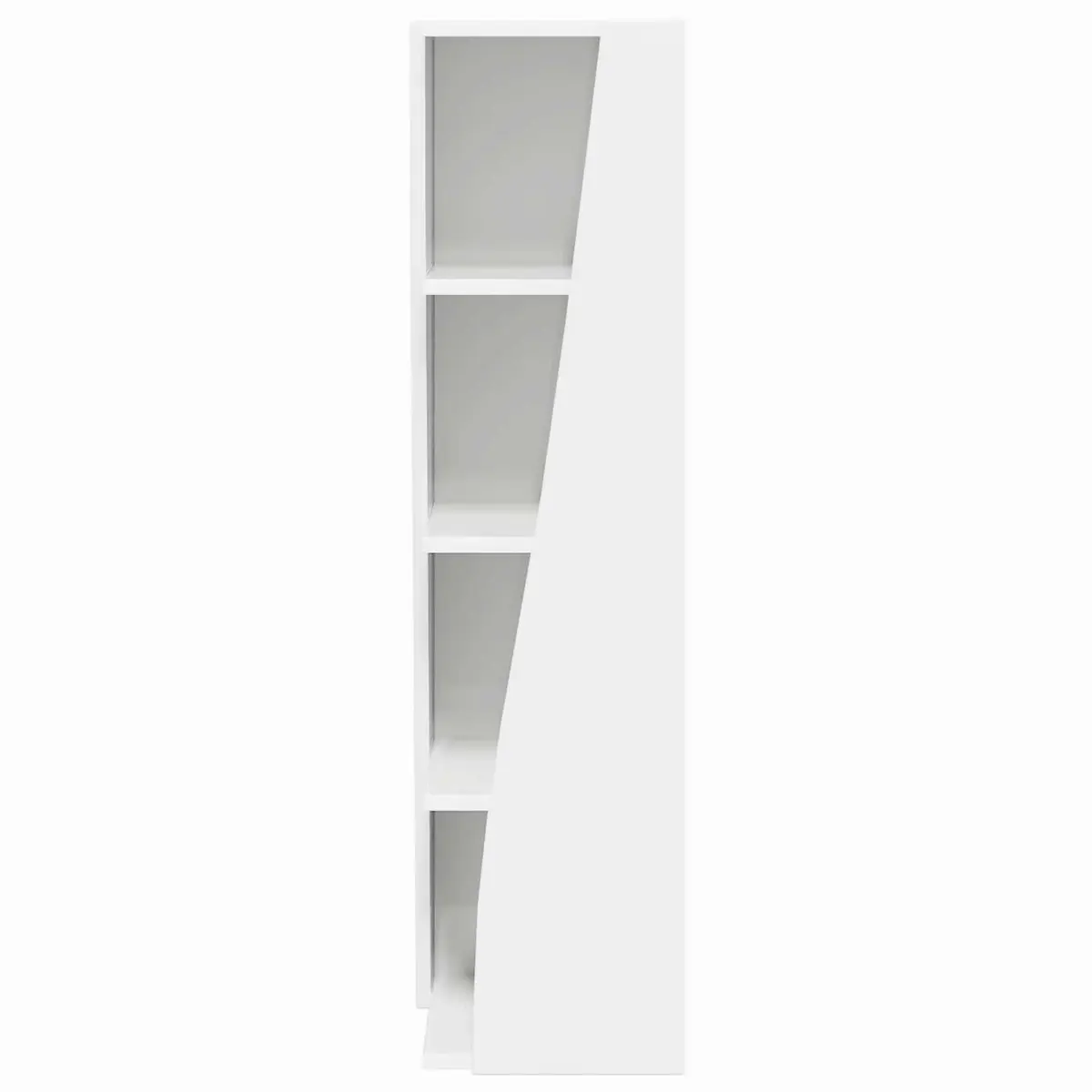 Corner Storage Cabinet 27.5x27x102cm Modern Living Room Shelving Unit