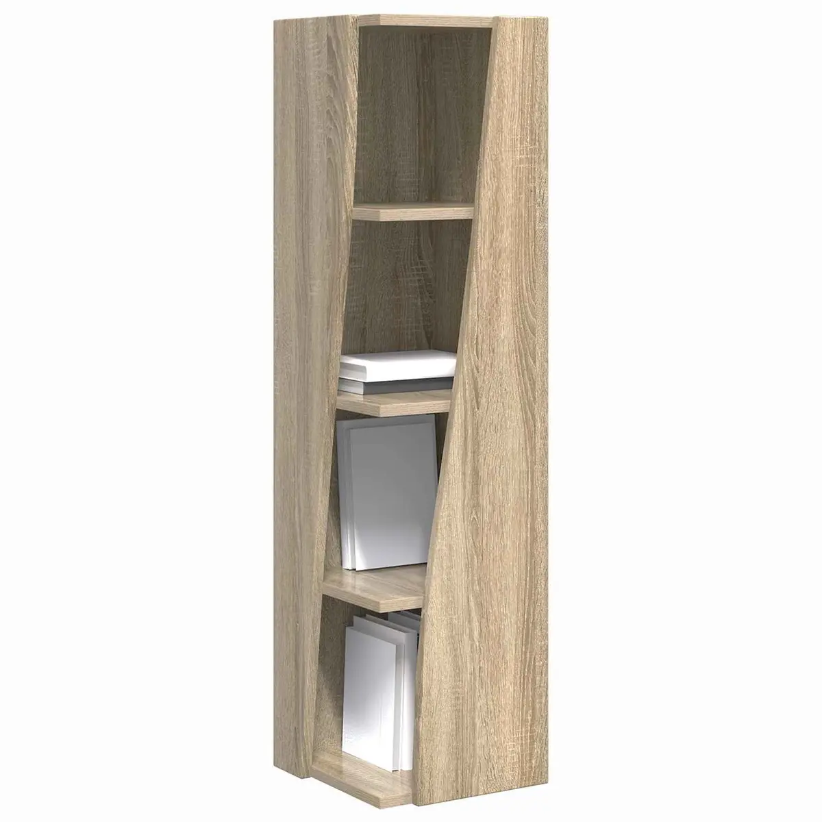 Corner Storage Cabinet Brown Engineered Wood Living Room Furniture Space-Saving