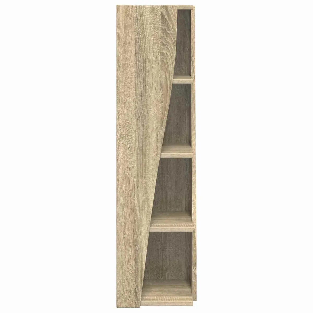 Corner Storage Cabinet Brown Engineered Wood Living Room Furniture Space-Saving
