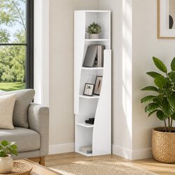 High Gloss White Corner Storage – Efficient & Stylish