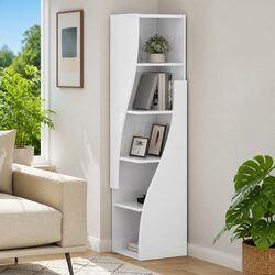 Compact High Gloss White Corner Cabinet for Your Needs