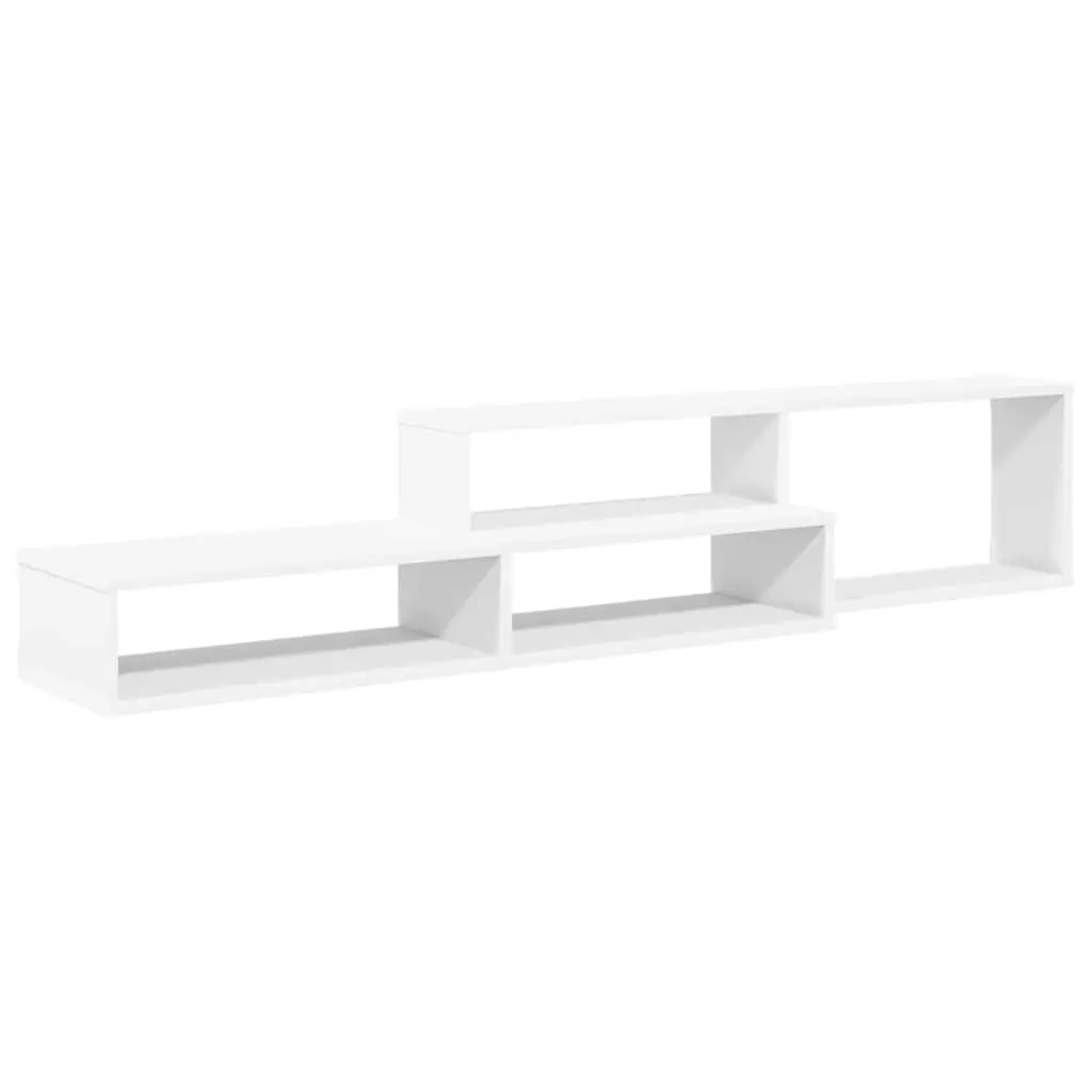 Wall Mounted TV Stand 150x25x28.5cm Engineered Wood Shelves Storage Unit