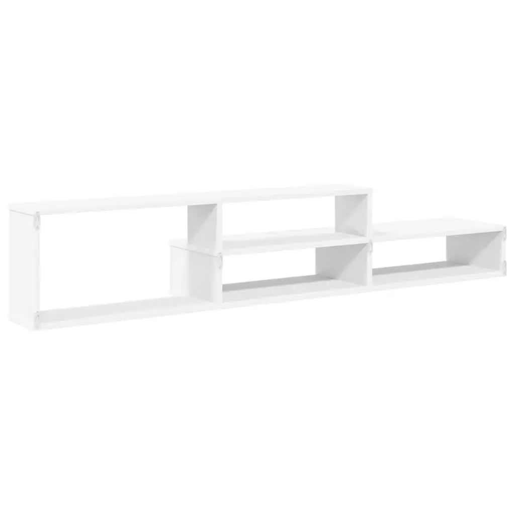 Wall Mounted TV Stand 150x25x28.5cm Engineered Wood Shelves Storage Unit