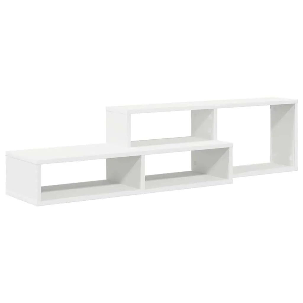 Wall Mounted TV Stand Engineered Wood Matte Finish 120x25x28.5cm Media Storage