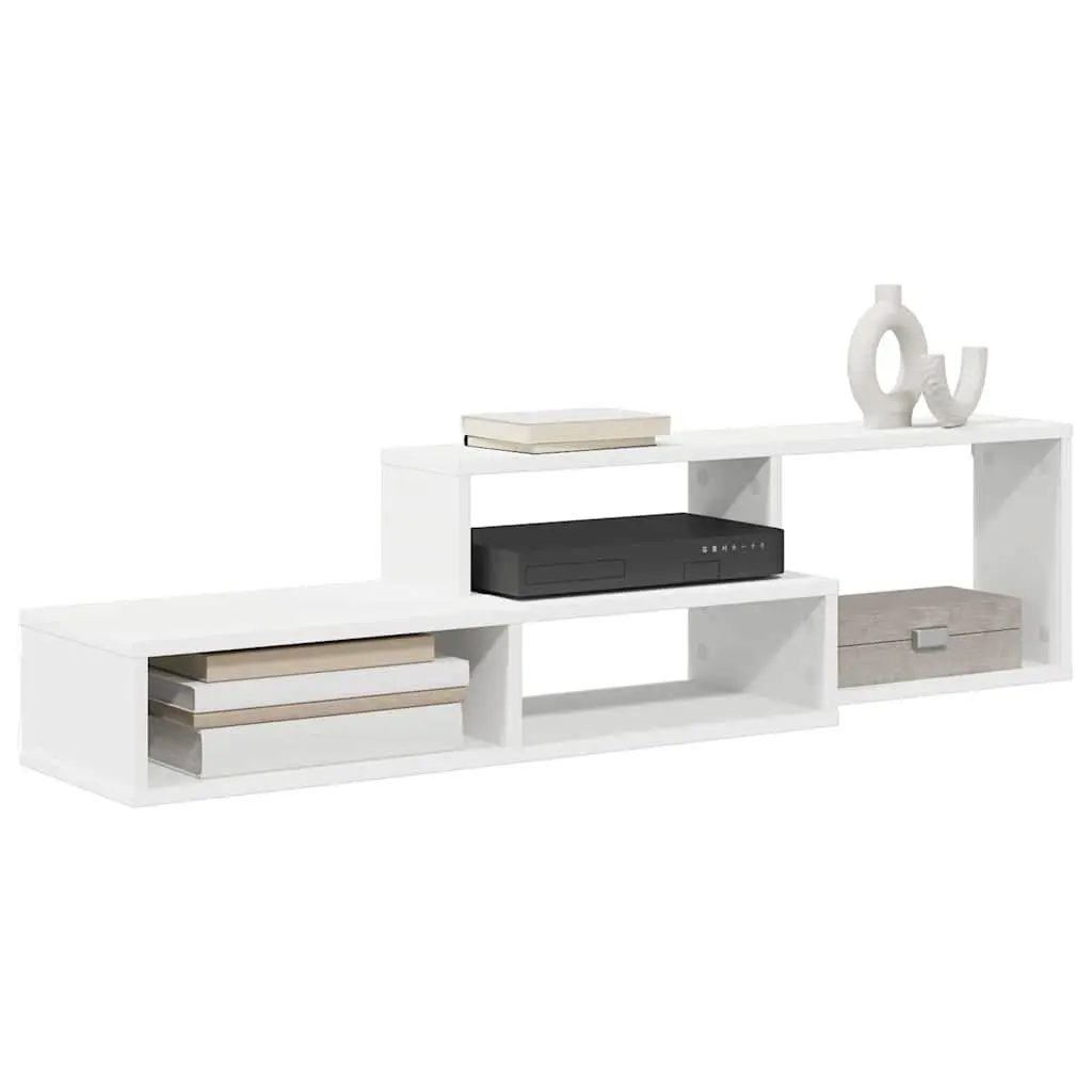 Wall Mounted TV Stand Engineered Wood Matte Finish 120x25x28.5cm Media Storage