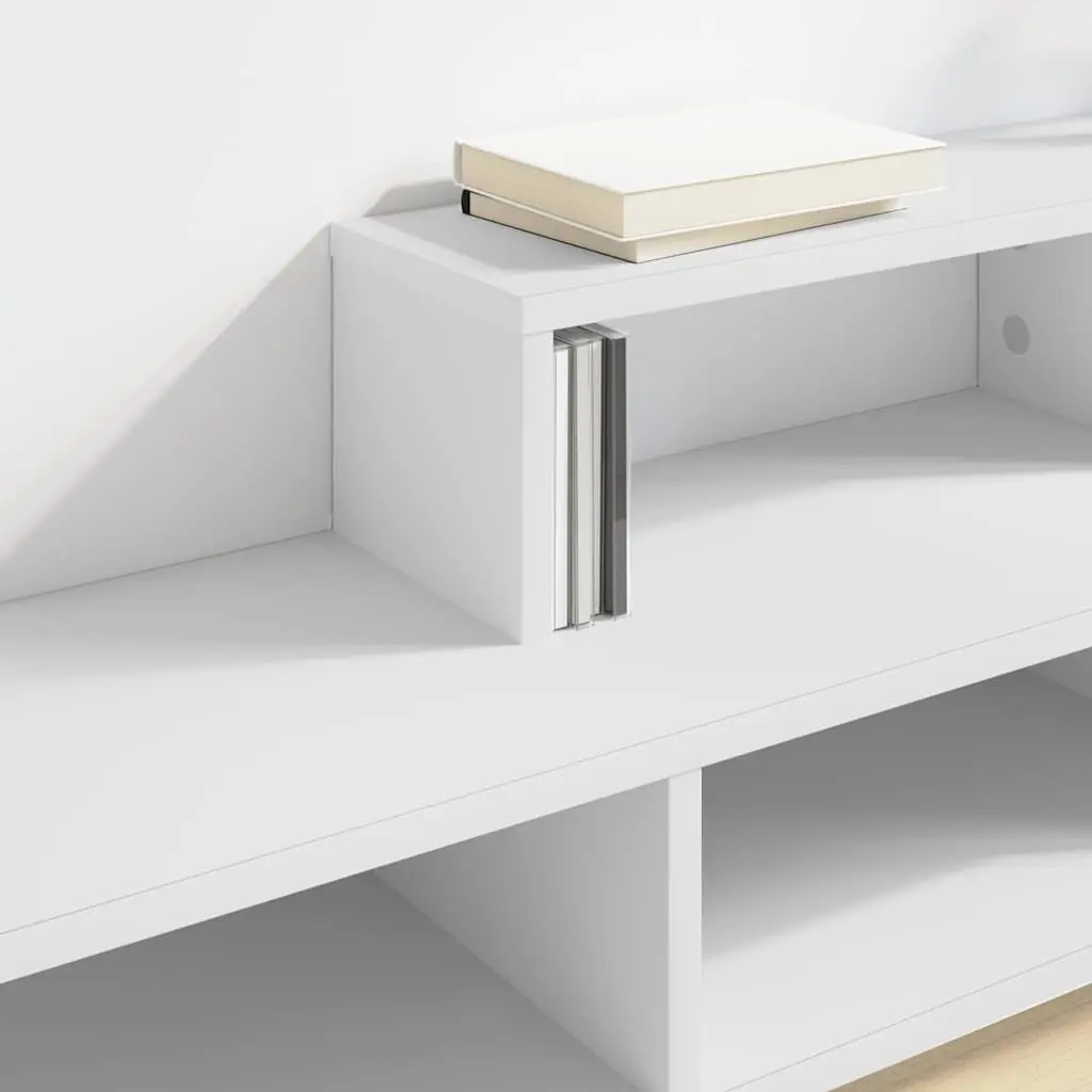 Wall Mounted TV Stand Engineered Wood Matte Finish 120x25x28.5cm Media Storage