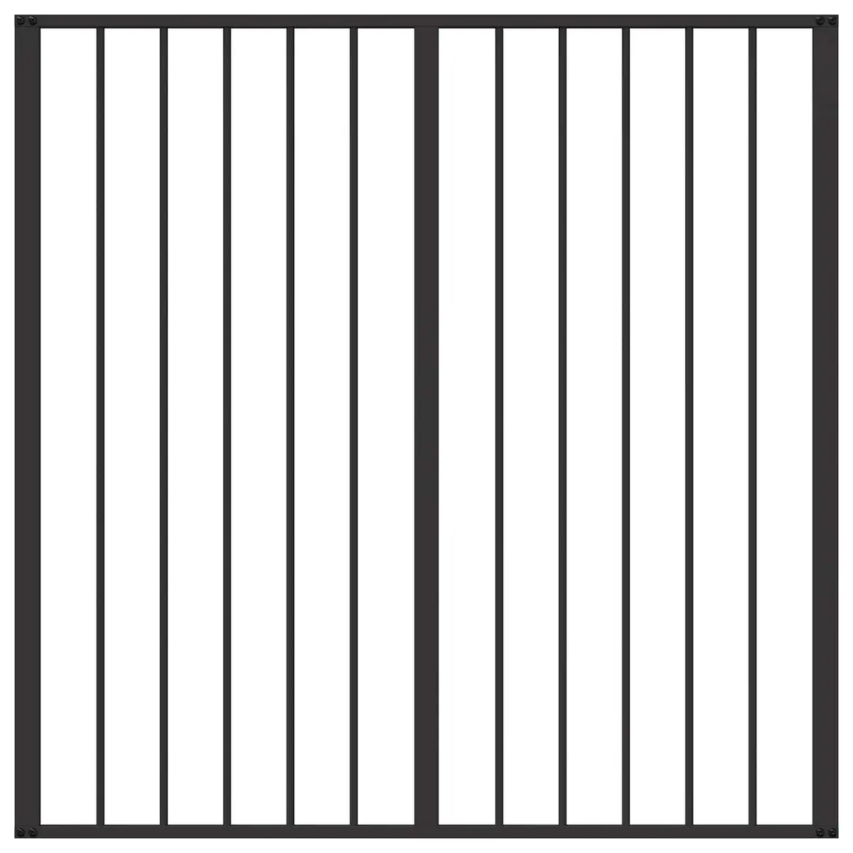 Dog Gate Black 2 Panels Foldable Pet Enclosure Indoor 100x100cm