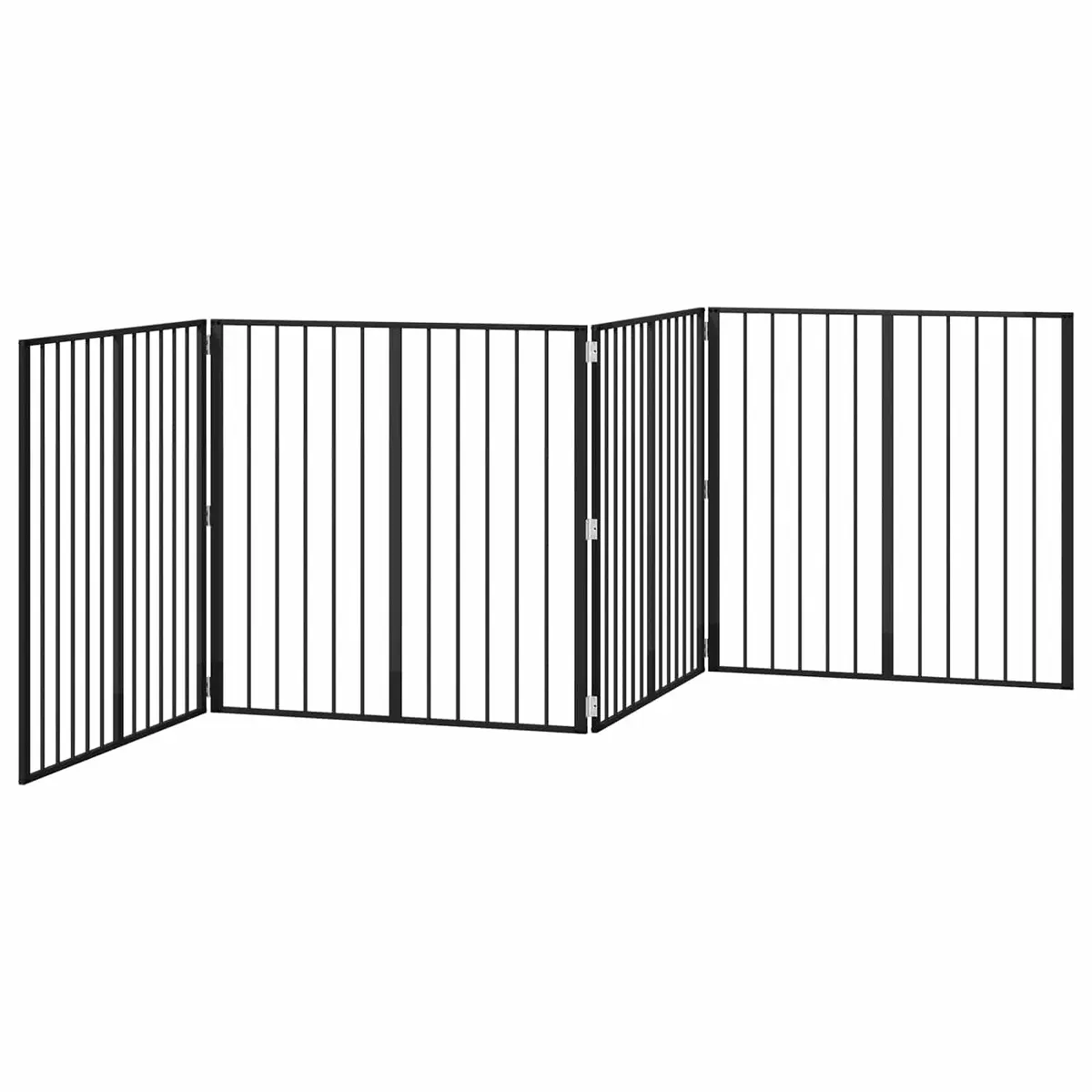 Dog Gate Black 100 x 100 cm Galvanised Steel Pet Fence Panel
