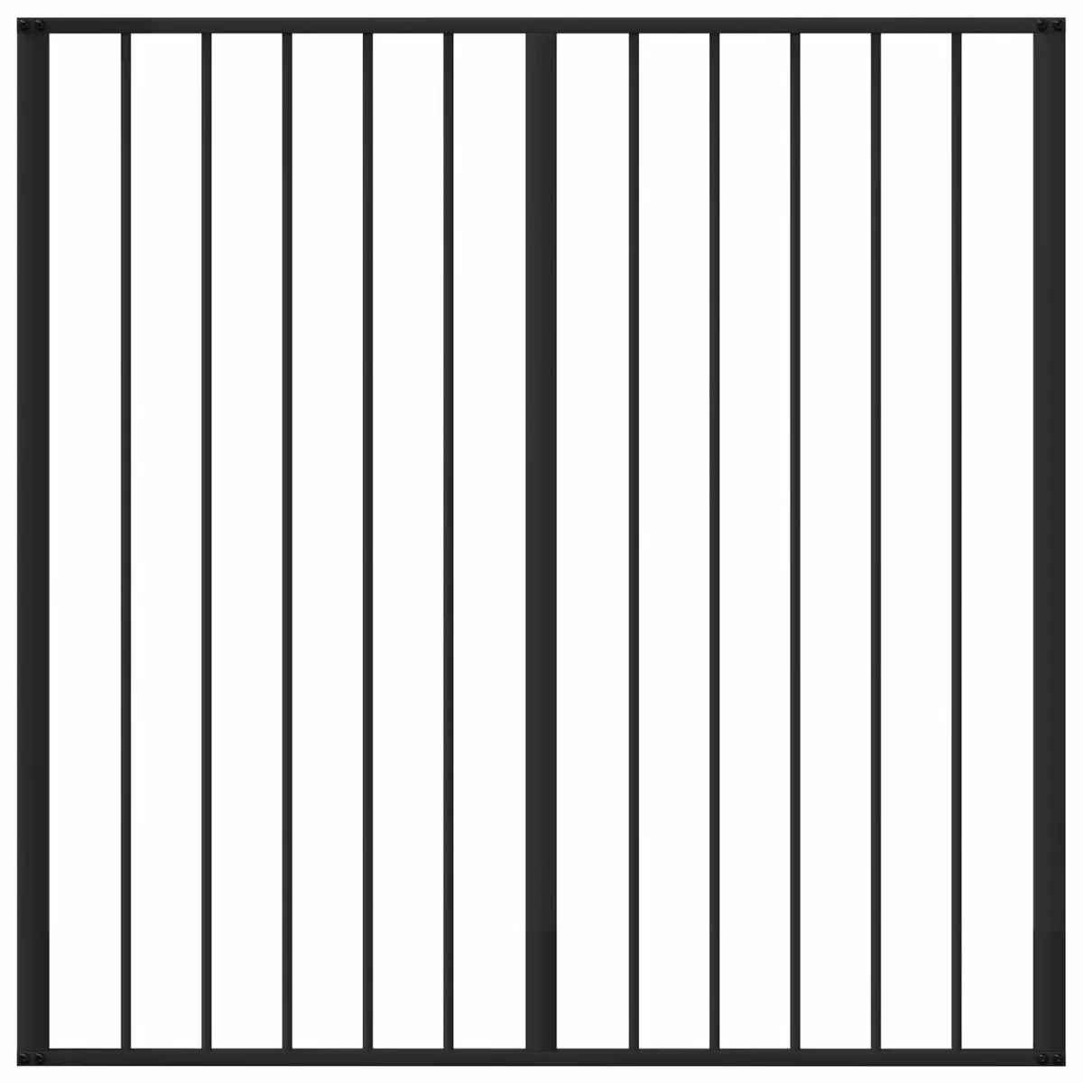 Dog Gate Black 100 x 100 cm Galvanised Steel Pet Fence Panel