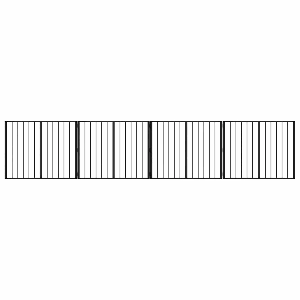 Dog Gate Black 100 x 80 cm Metal Enclosure Pen Foldable