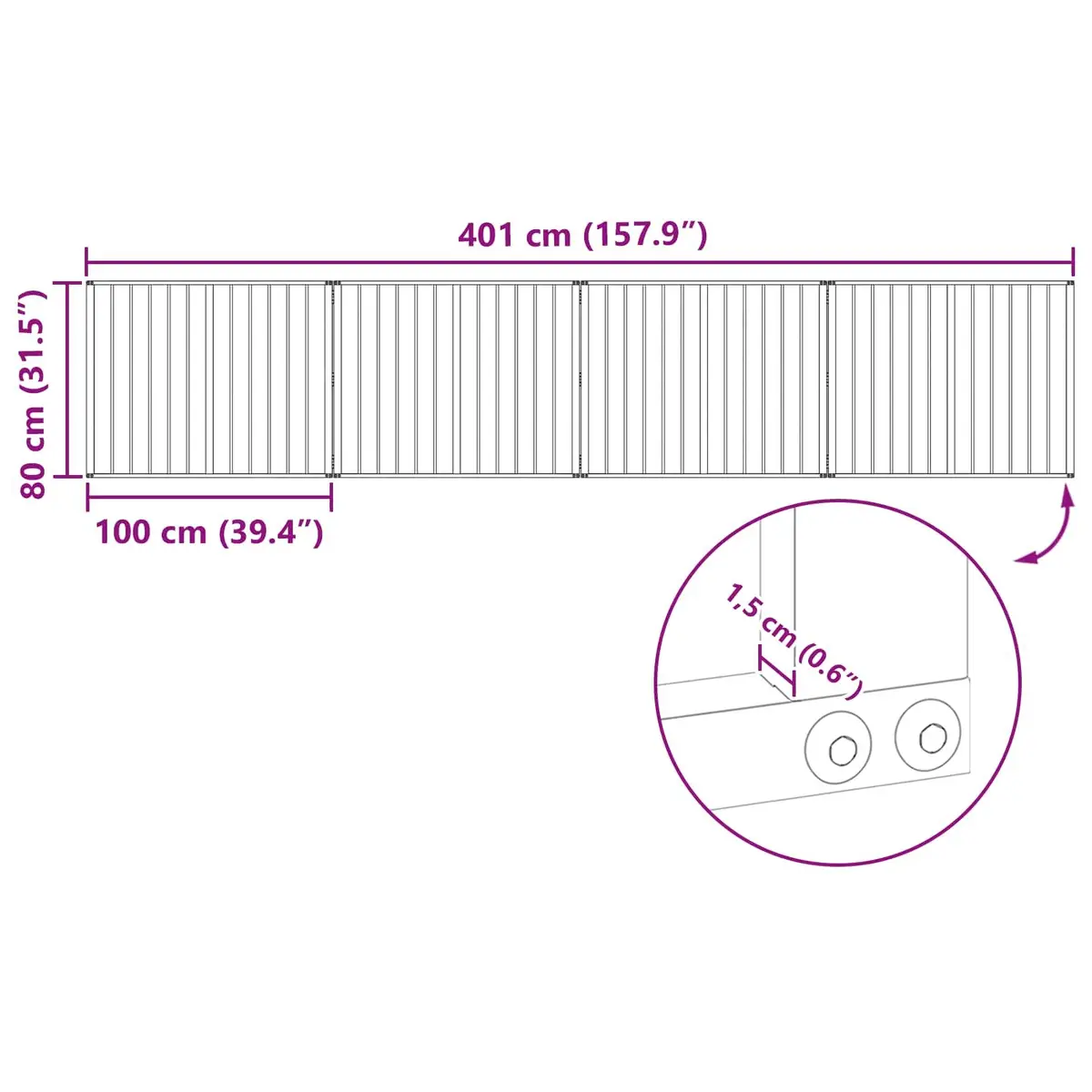 Dog Gate Black 100 x 80 cm Metal Enclosure Pen Foldable