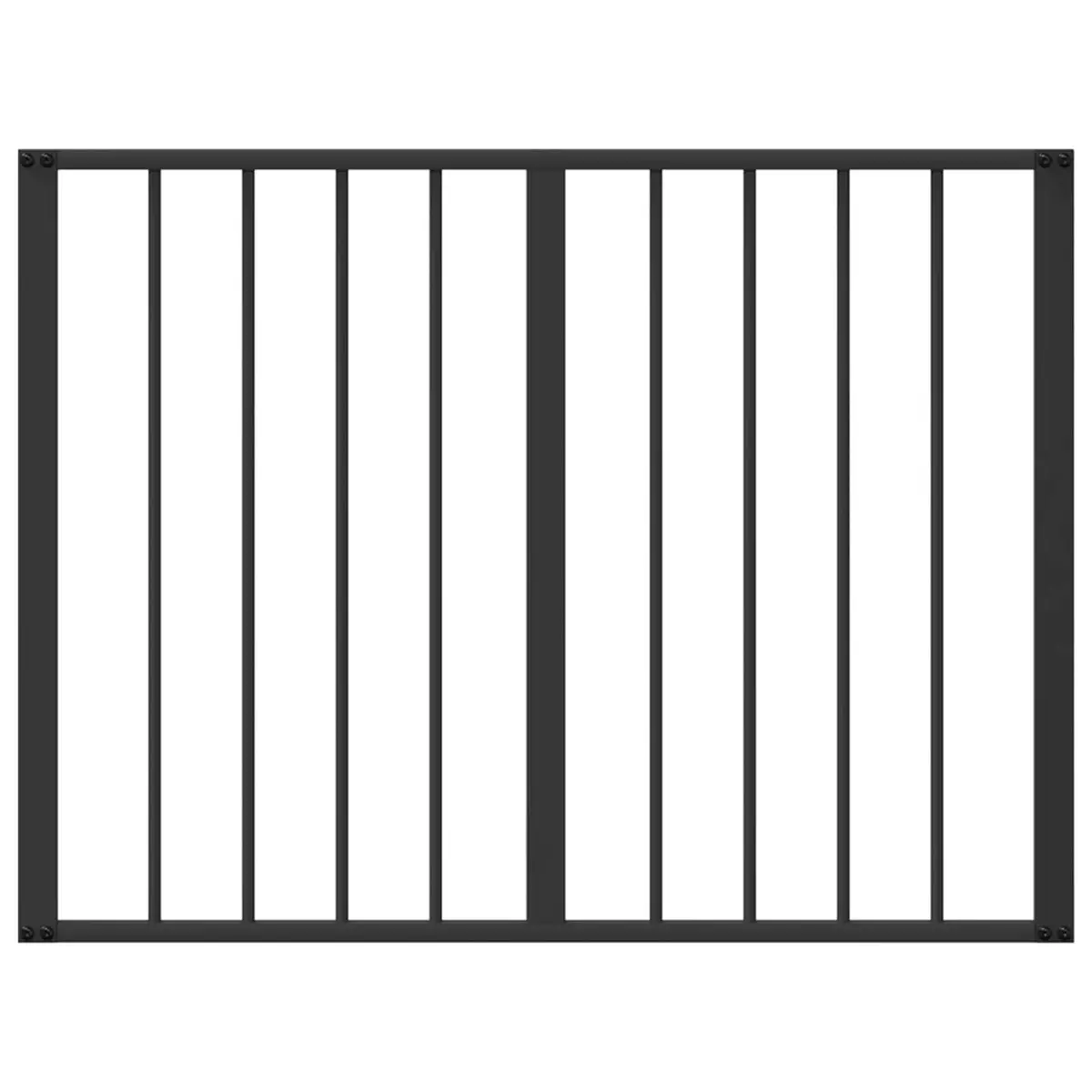 Dog Gate Black 80 x 60 cm Galvanised Steel Foldable Pet Fence Panels 4 Piece