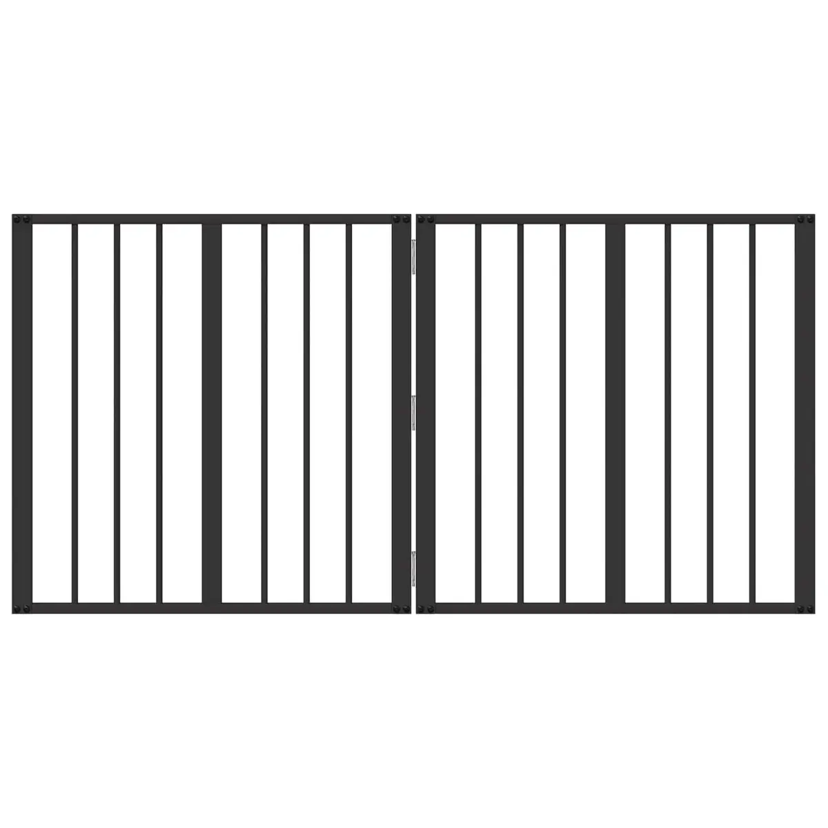 Dog Gate Black 60 x 60 cm Foldable Indoor Pet Enclosure Safety Fence 2 Piece