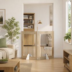 Compact Foldable Dog Gate for Indoor Pet Safety