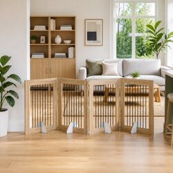 Compact Foldable Dog Gate - A Stylish Solution for Pets
