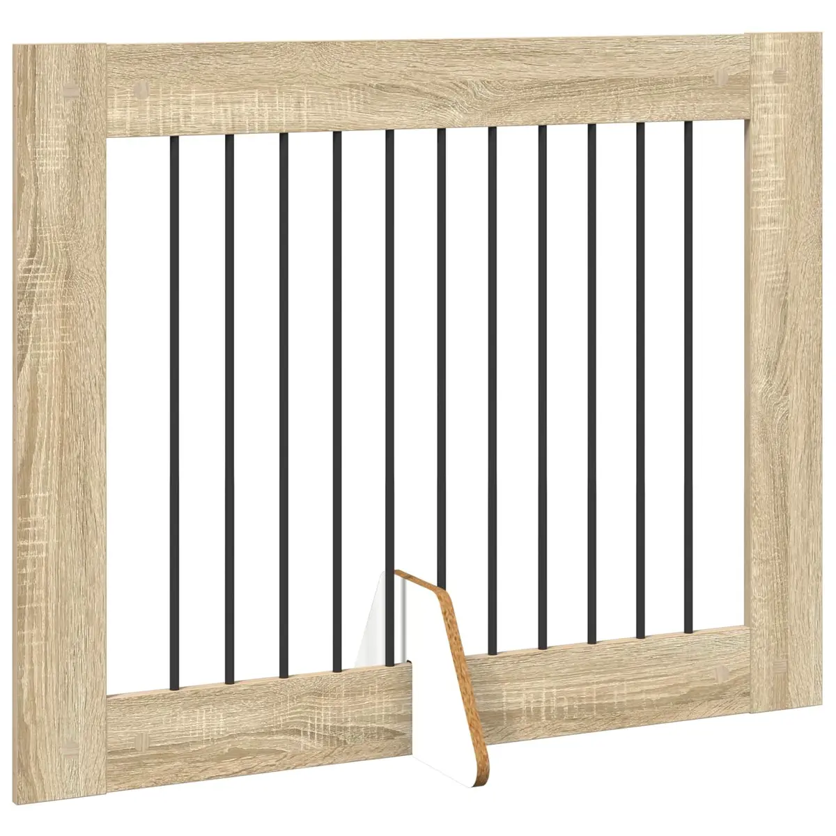 Foldable Dog Gate Sonoma Oak 200.5 cm Indoor Pet Barrier with Stands