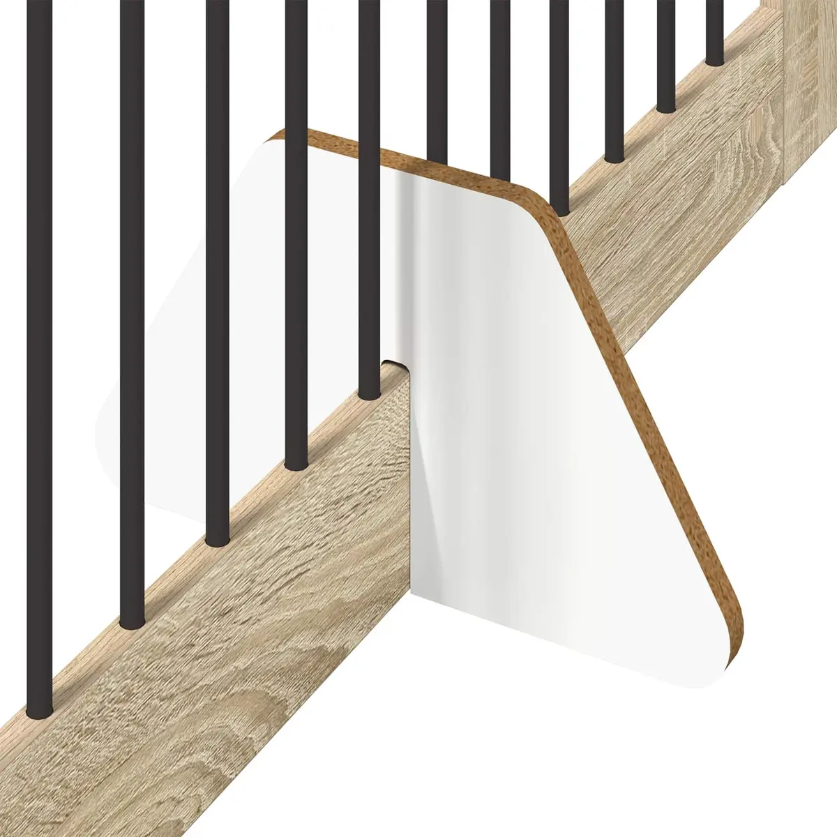 Foldable Dog Gate Sonoma Oak 200.5 cm Indoor Pet Barrier with Stands