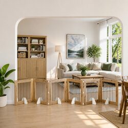 6-Panel Portable Dog Gate for Your Home