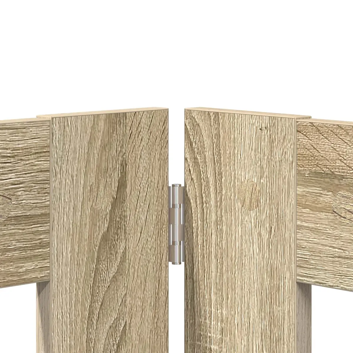 Foldable Dog Gate with Stands 602cm Indoor Pet Barrier Sonoma Oak Colour Fence