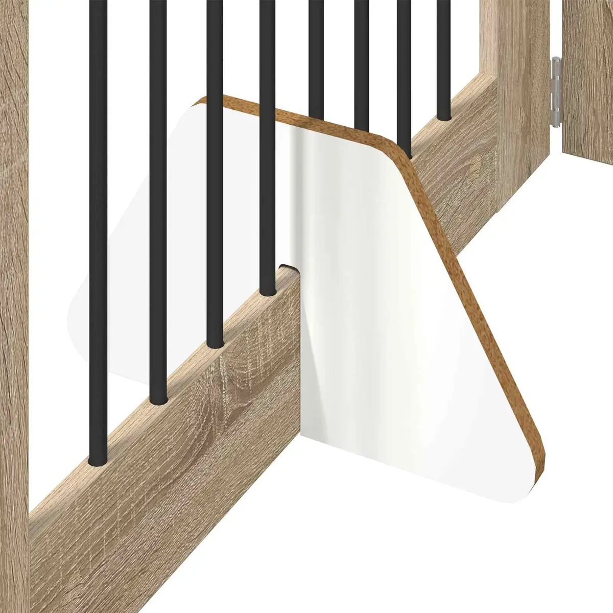 Foldable Dog Gate Sonoma Oak 321cm Freestanding Indoor Pet Barrier