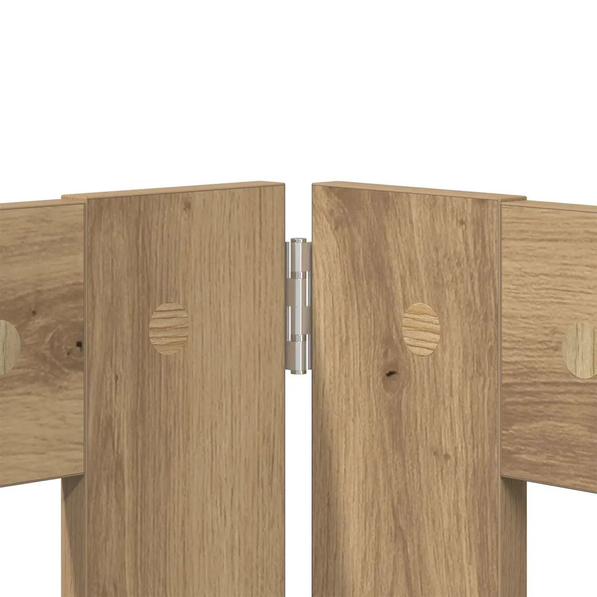 Foldable Dog Gate Brown 120.5cm Portable Indoor Pet Fence