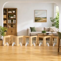 Concise 8-Panel Foldable Dog Gate - Compact Design