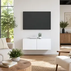 Concise Modern TV Wall Cabinet Set for Easy Storage
