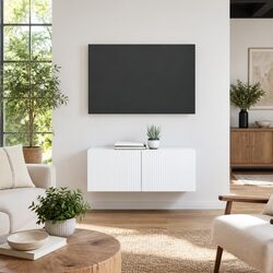 Concise Modern TV Wall Cabinet Set for Easy Storage