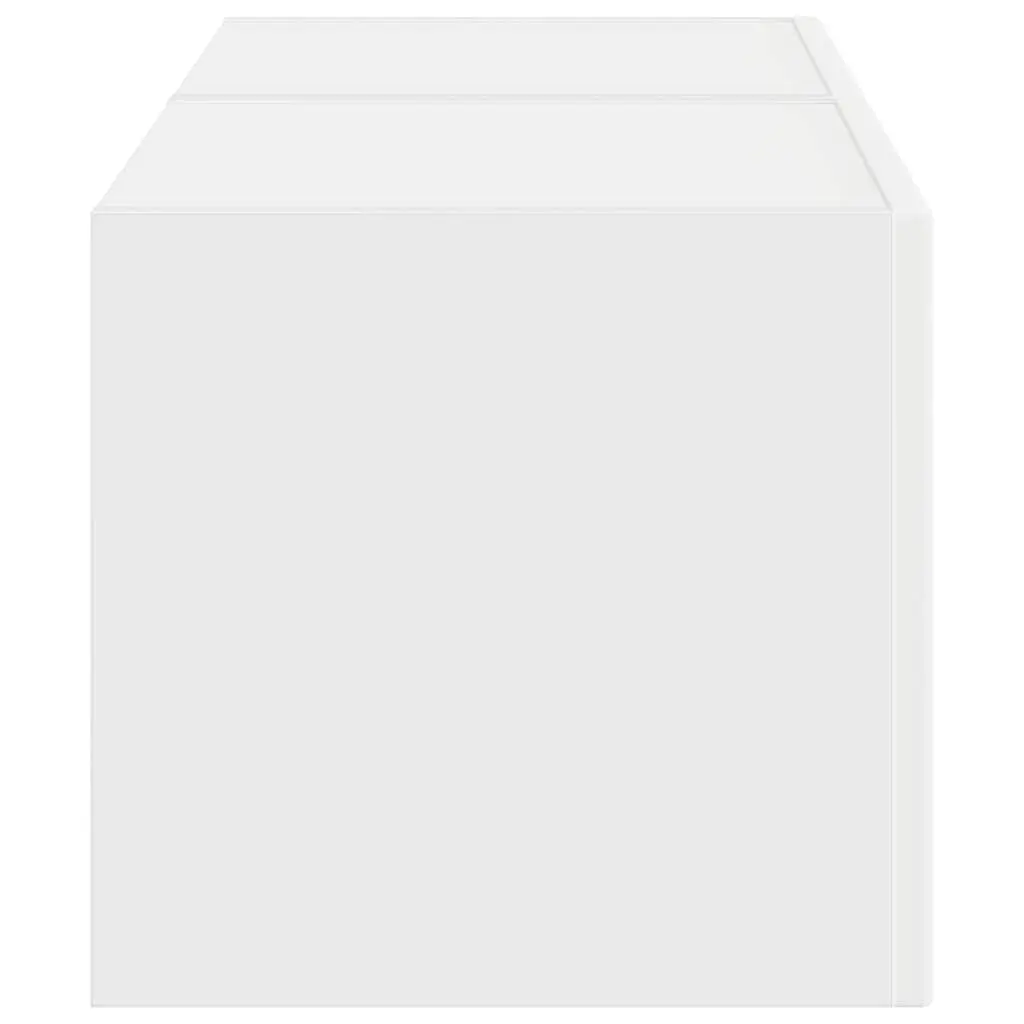 TV Wall Cabinet White 39 x 31 x 29.5 cm Modern Storage Unit with 90° Swing Hinge Doors for Living Room Media Organiser