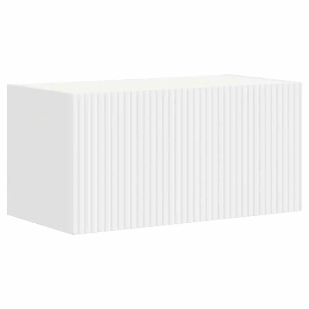 TV Wall Cabinet 2 Pieces White Modern Storage Unit Living Room Furniture