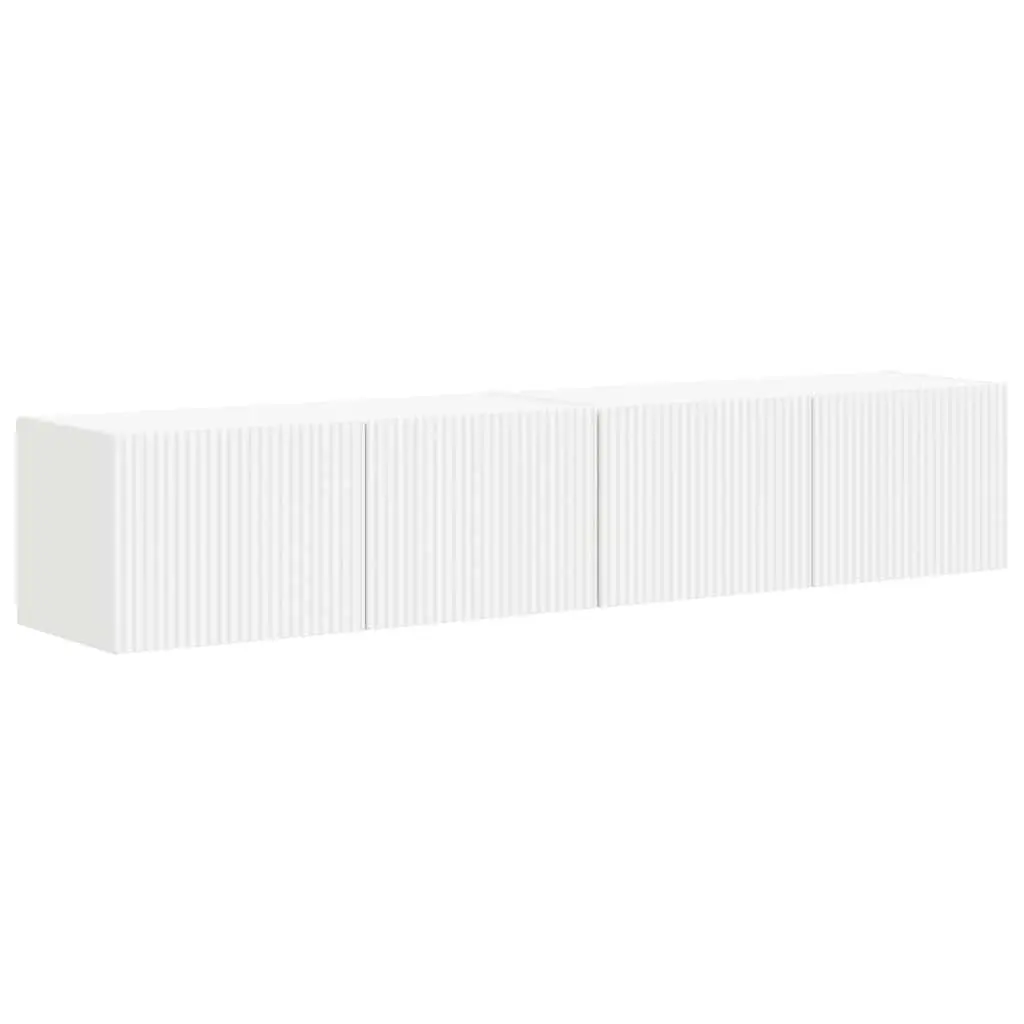 TV Wall Cabinet 2 Pieces White Modern Storage Unit 78.5 x 31 x 29.5 cm