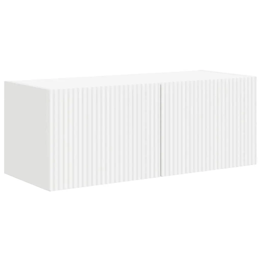 TV Wall Cabinet 2 Pieces White Modern Storage Unit 78.5 x 31 x 29.5 cm