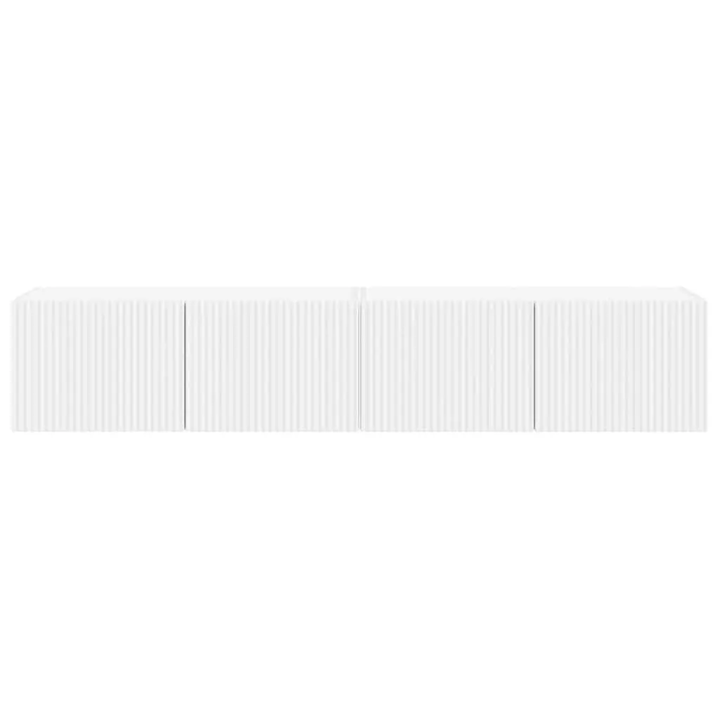 TV Wall Cabinet 2 Pieces White Modern Storage Unit 78.5 x 31 x 29.5 cm