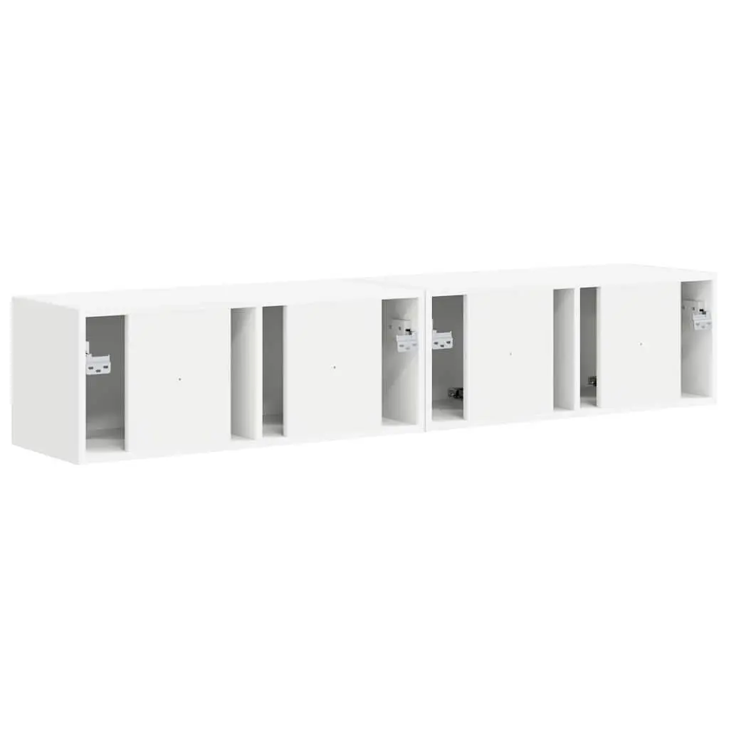 TV Wall Cabinet 2 Pieces White Modern Storage Unit 78.5 x 31 x 29.5 cm