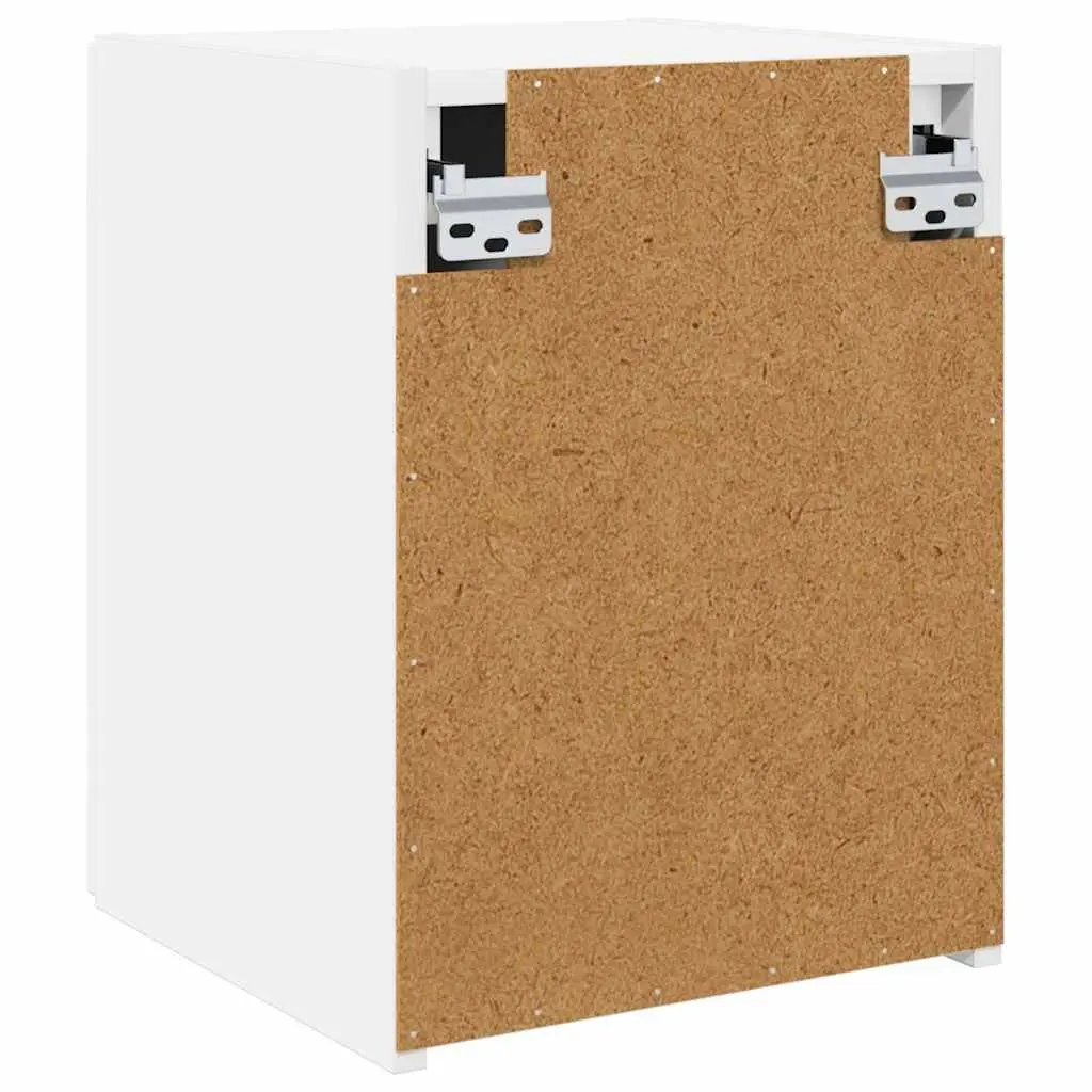 TV Wall Cabinet White 2 pcs Wall-Mounted Storage Unit Modern Living Room