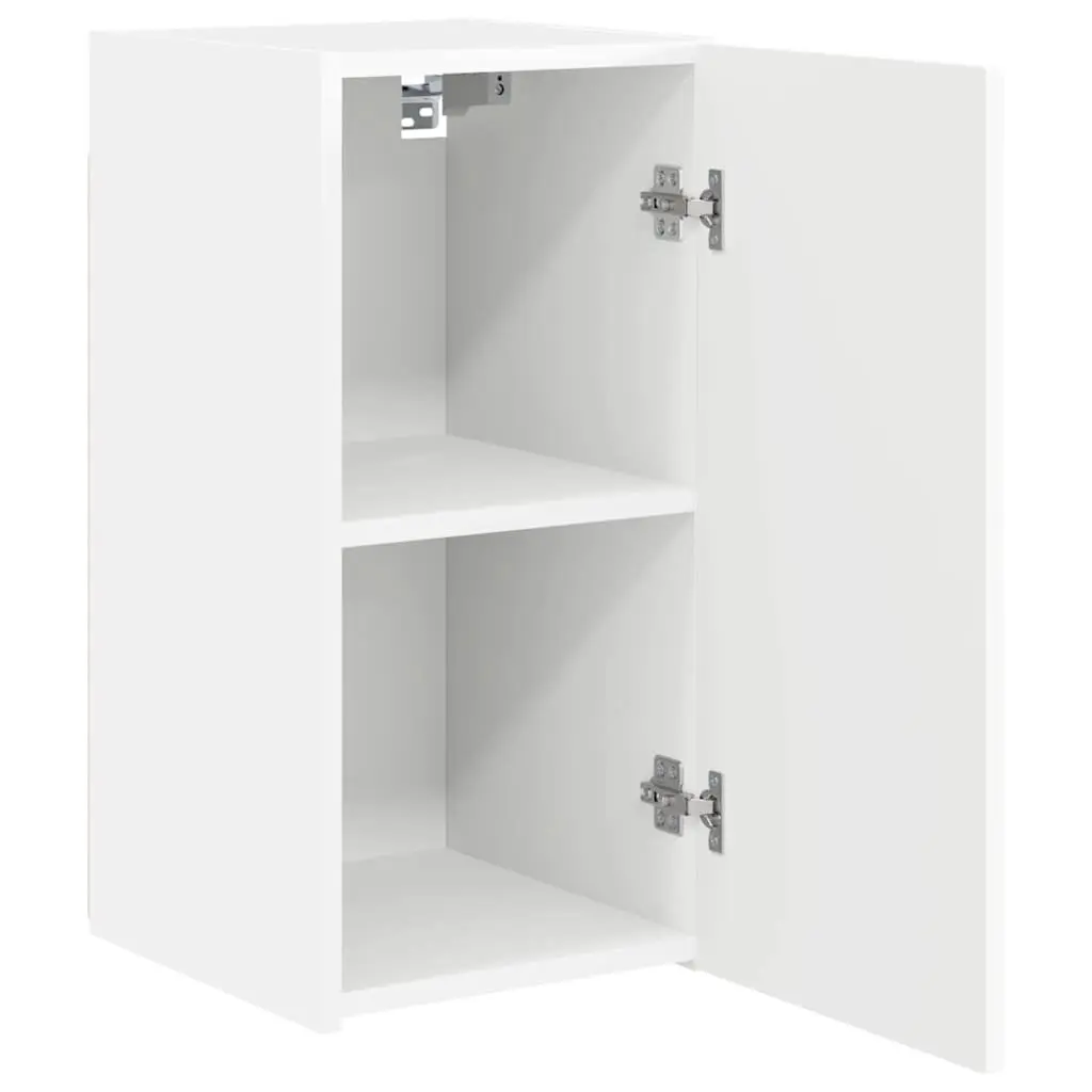 TV Wall Cabinet White Modern Wall-Mounted Unit Engineered Wood Storage