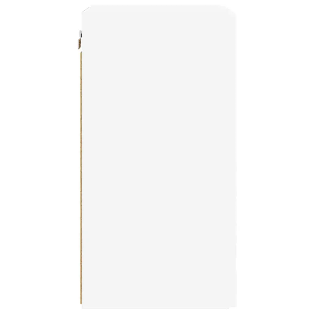 TV Wall Cabinet White Modern Wall-Mounted Unit Engineered Wood Storage
