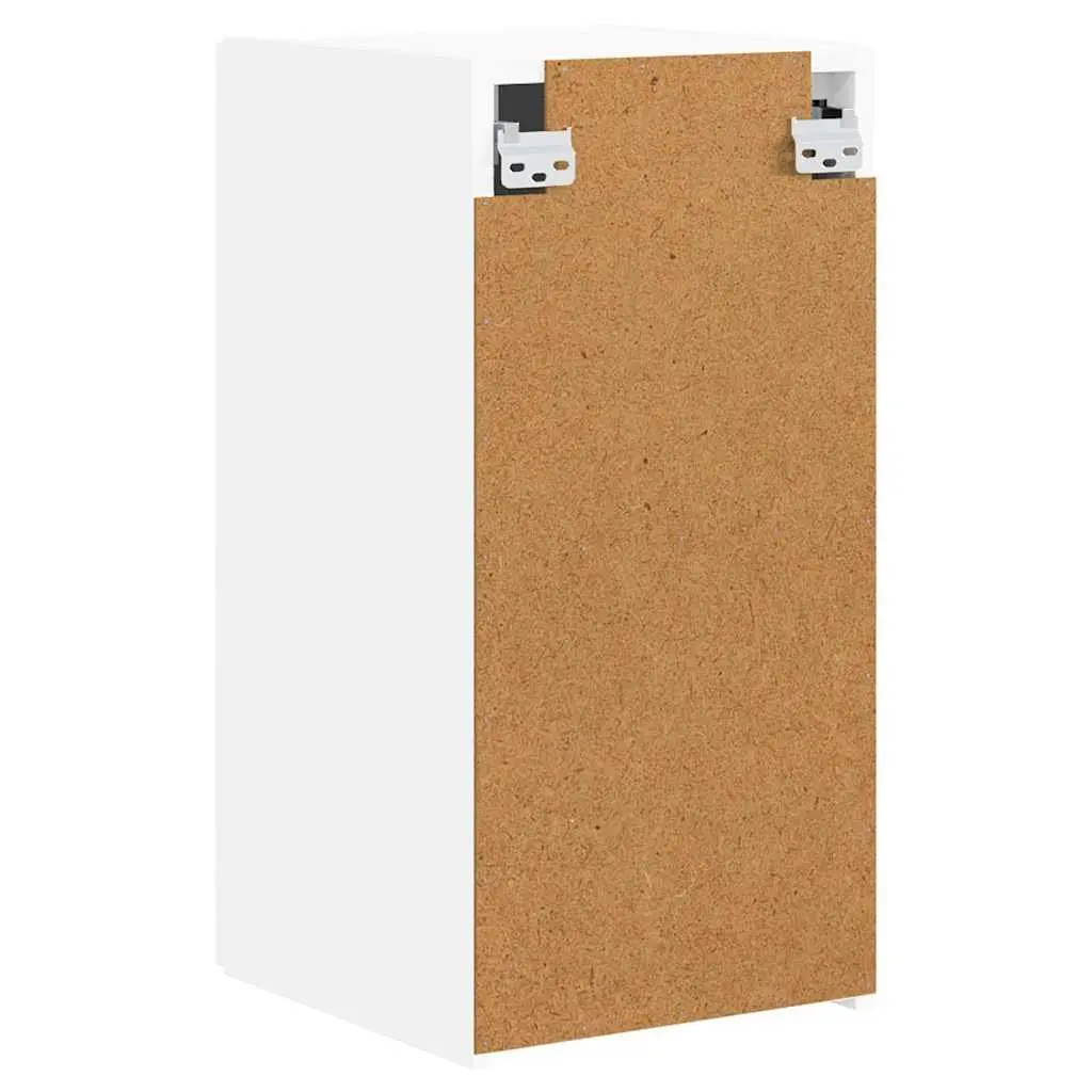 TV Wall Cabinet White Modern Wall-Mounted Unit Engineered Wood Storage