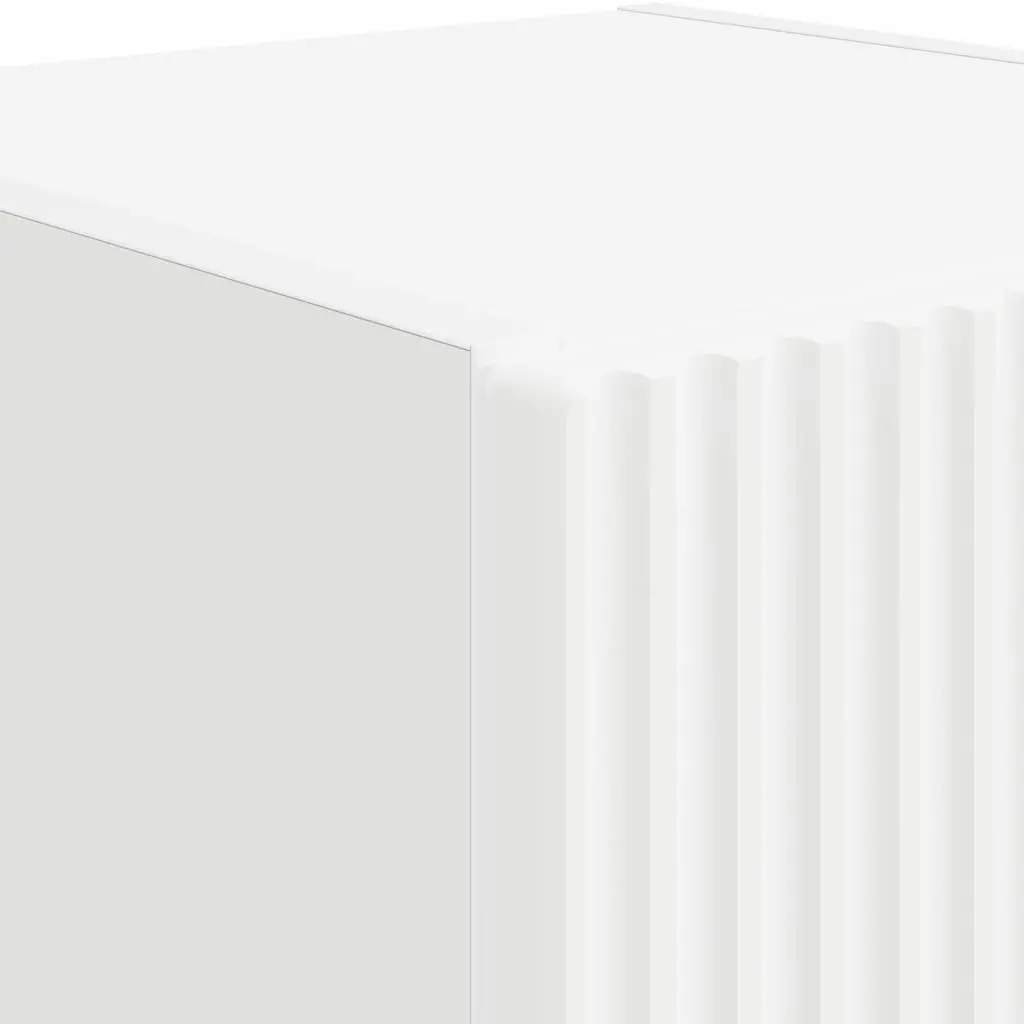 TV Wall Cabinet White Modern Wall-Mounted Unit Engineered Wood Storage