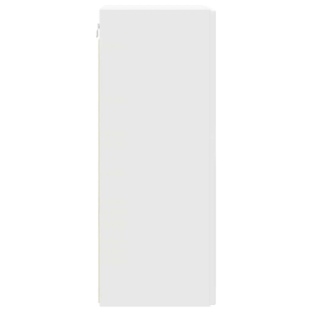 TV Wall Cabinet White 2 Pieces Modern Wall Mount Storage Unit