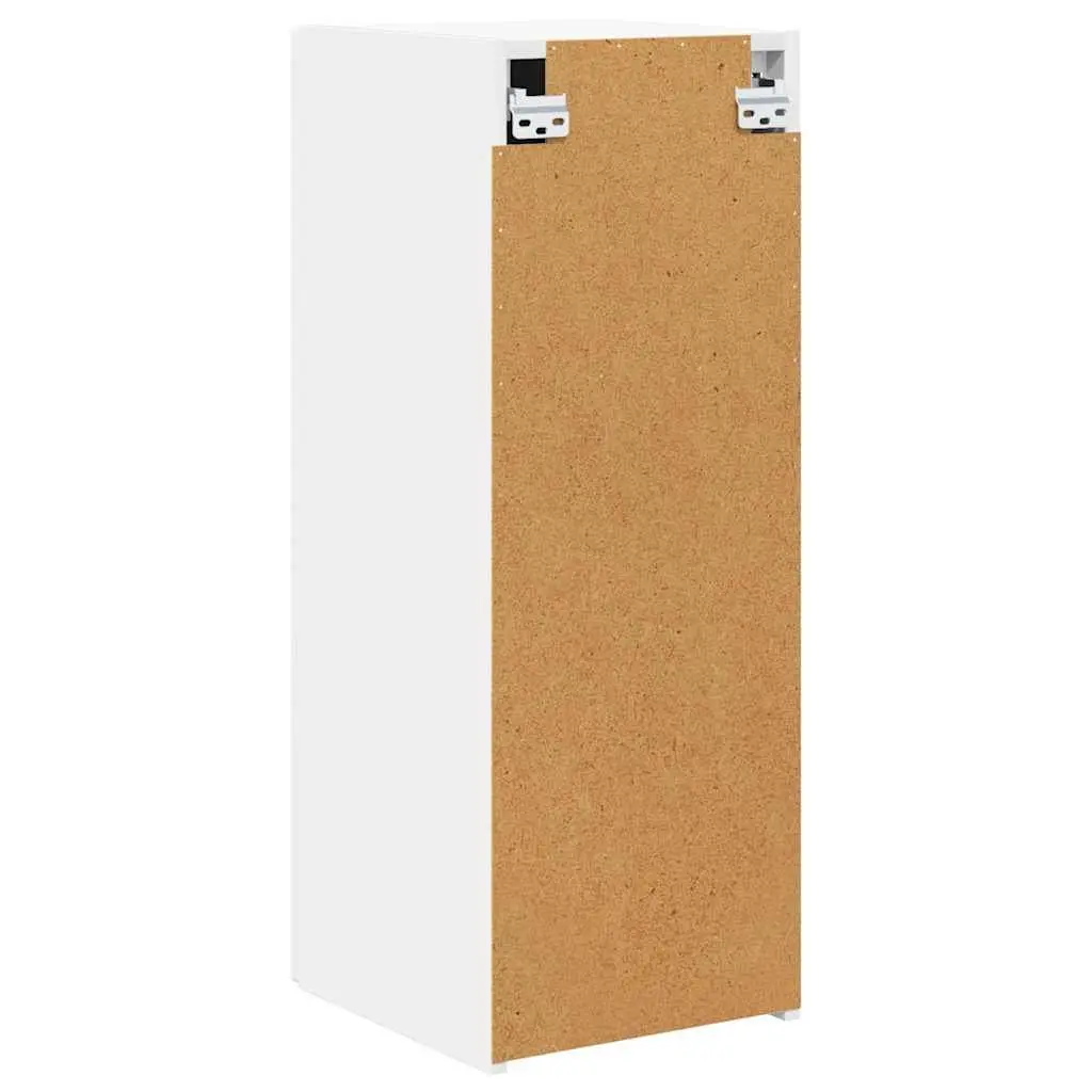 TV Wall Cabinet White 2 Pieces Modern Wall Mount Storage Unit