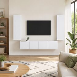 White TV Wall Cabinet: Compact and Stylish Storage Solution
