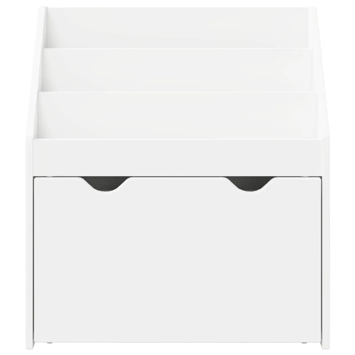 Kids Bookshelf White Storage Cabinet Shelves Compartments Drawers Bedroom