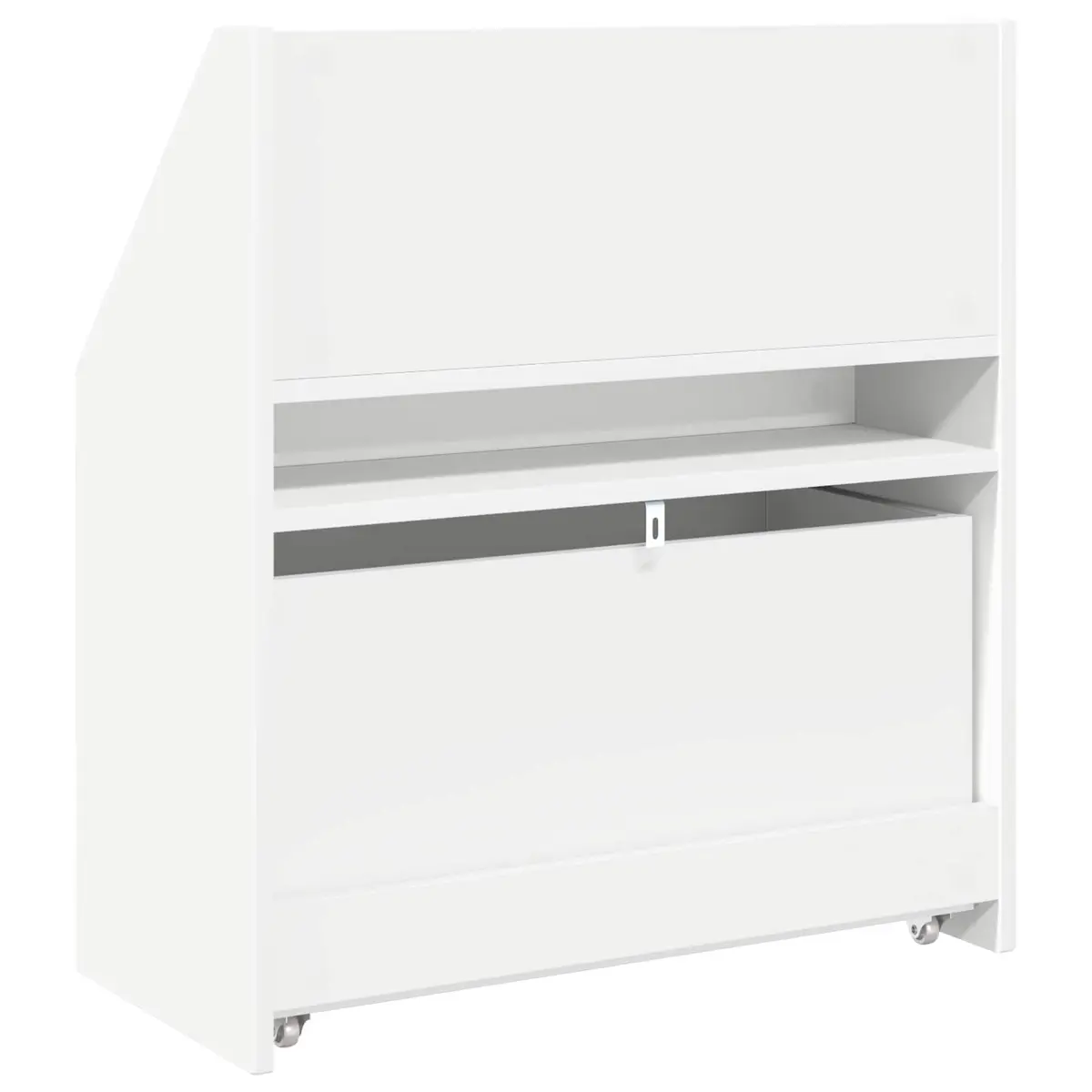 Kids Bookshelf White Storage Cabinet Shelves Compartments Drawers Bedroom