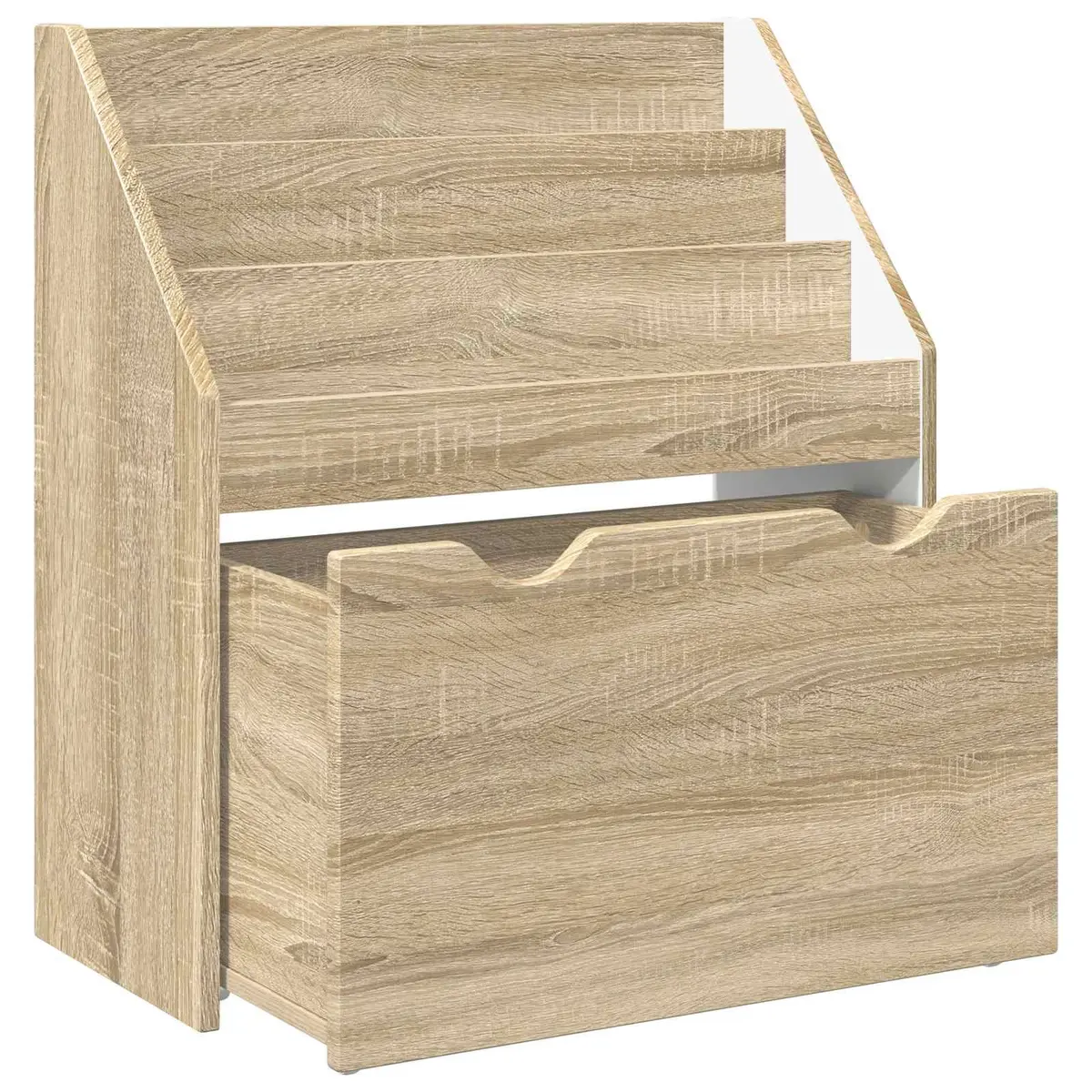 Kids Bookshelf Storage Cabinet Engineered Wood Free Standing Children Furniture