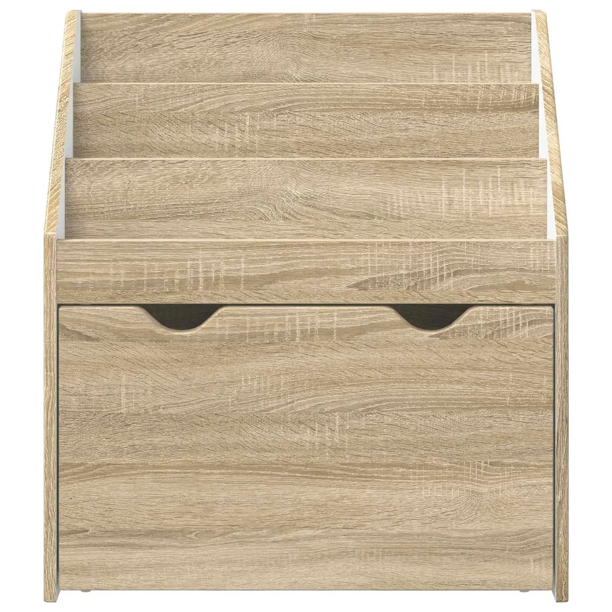 Kids Bookshelf Storage Cabinet Engineered Wood Free Standing Children Furniture
